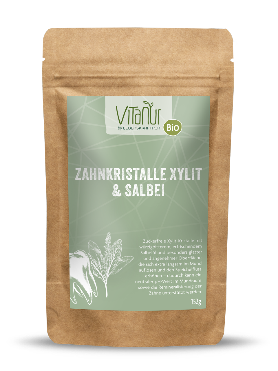 Zahnkristalle Xylit und Salbei | 40 Kristalle