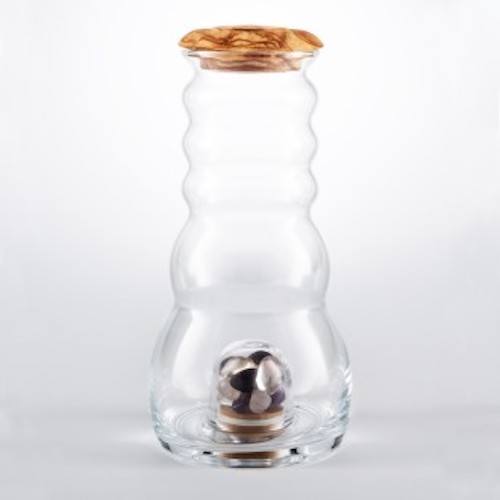Wasserkrug Cadus mit Edelsteinfach | 1L Glaskrug-Edelsteinwasser