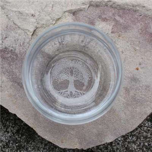 Trinkbecher Mythos mit Lebensbaum Affirmation  Lebensbaum-Becher-lasergravur
