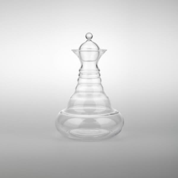 Karaffe Alladin mit Affirmation Blume des Lebens - Lasergravur 1,3l  White_Alladin_Karaffe