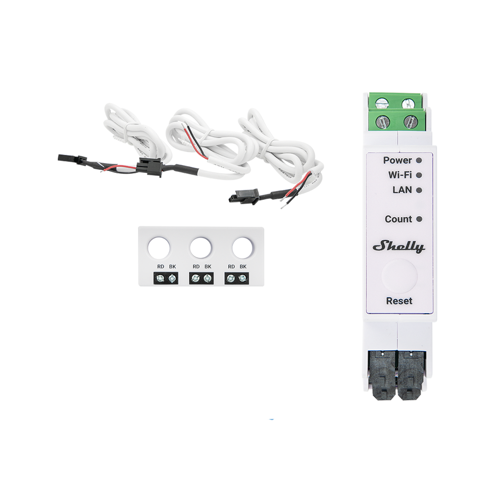 Shelly Pro 3EM CT63 | inkl. 3x 63A Klemmen